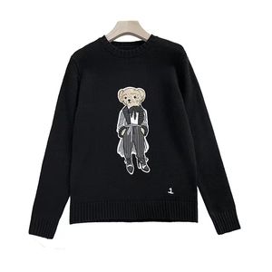 Herfst- en winter 2032 Damestruien Nieuwe dames cartoon borduurberen Round Neck Pullover Sweater Shirt