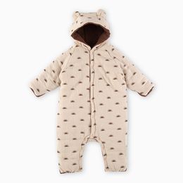 Automne et hiver bébé coton combinaison épaissie bébé vêtements chauds sortie vêtements enfants