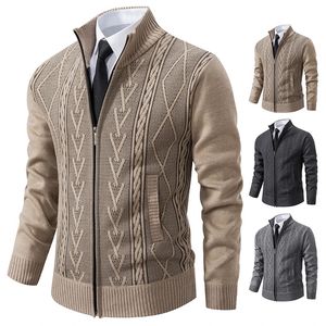 Automne et hiver cachemire rembourré chaud décontracté hommes pull tricoté manteau 240113