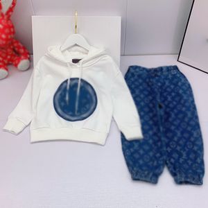 Pull chaud à capuche en velours pour enfants, costume deux pièces pour hommes, femmes, enfants d'université et bébé, tendance, automne et hiver