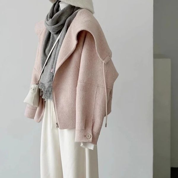 Manteau Maillard épais pour femmes, vêtements d'automne et d'hiver, Texture élégante, Style coréen, Style ralenti, 231221