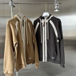 Pull à ruban avec cordon de serrage pour l'industrie lourde, manteau à fermeture éclair pour hommes et femmes, haut de Couple, automne et hiver