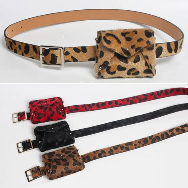 Sac de ceinture pour femmes, décoration de mode automne et hiver, tendance léopard, joint de taille personnalisé, accessoires pour vêtements moelleux 240219