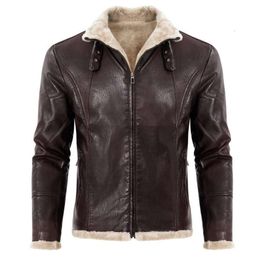 Automne et hiver fourrure intégrée manteau pour hommes Amazon veste de fourrure épaissie veste en simili cuir veste pour hommes