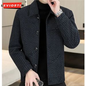 Automne et hiver vison doré en peluche haut de gamme veste hommes décontracté affaires court coupe-vent Social Street manteau M4XL 240113