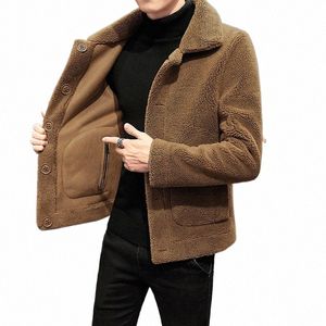 Vestes et manteaux d'automne et d'hiver veste double face cott hommes fi plus manteau de laine de laine veet manteau mince de style britannique S9Wi #
