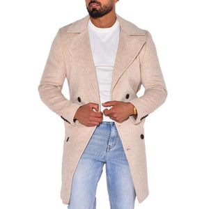 Chaquetas de otoño e invierno, chaquetas, ropa transfronteriza para hombres, chaquetas de lana de longitud media europeas y americanas, ropa para hombres