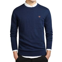 Herfst- en wintermannen Gebreide trui Solid Koreaanse kleding Slim fit pullover katoenen trui gebreide Koreaanse pro club trui 220811