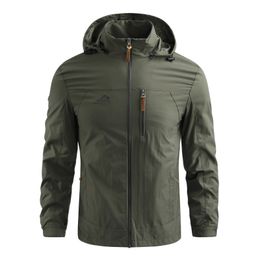 Herfst en winter Sneldrogend herenjack Windjack met capuchon Buiten Los winddicht Ademend Casual topjack