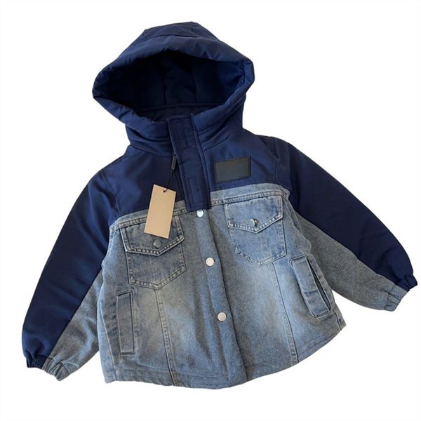 Otoño e invierno, nuevo diseñador para niños, abrigo de retales a cuadros con letras clásicas, ropa acolchada de algodón, ropa cálida de marca para hombres y mujeres, comercio exterior, todo combina con L01