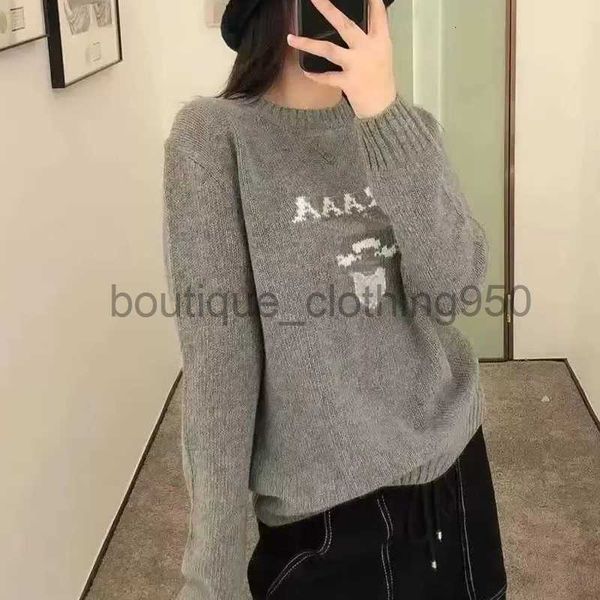 Automne et hiver nouveau pull de créateur femmes pull surdimensionné pull pulls tricotés classique lettre vintage broderie doux chaud automne hauts vêtements