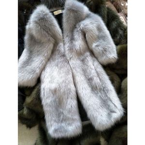 Otoño e Invierno nuevo abrigo de piel de zorro para mujer de longitud media cortavientos de ajuste coreano calidez de gran tamaño 887885
