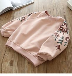 Automne et hiver Nouvelles filles Sequins de mode Swan Swan Children039s Round Neck Sweater rose Kirt Kids Vêtements LJ2008137258737