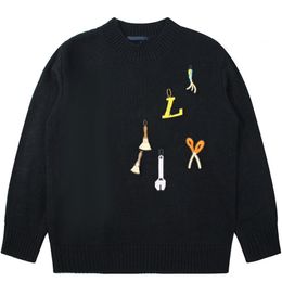 Pull tricoté avec lettres perlées de haute qualité, mode et vitalité, ligne de front, nouvelle collection automne et hiver