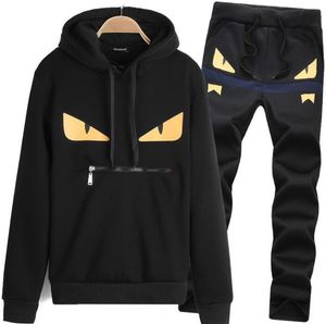 Automne et hiver nouveaux survêtements pour hommes monstre décontracté ensembles de bande dessinée de costume de sport de tête modèles de couple costumes de jogging