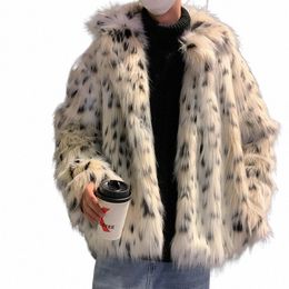 Automne et hiver Nouvelle veste décontractée pour hommes Manteau de fourrure Imitati Fi Jeunesse Persality Tendance Spot Lg Manteau de cheveux Party Manteau en peluche v8gp #
