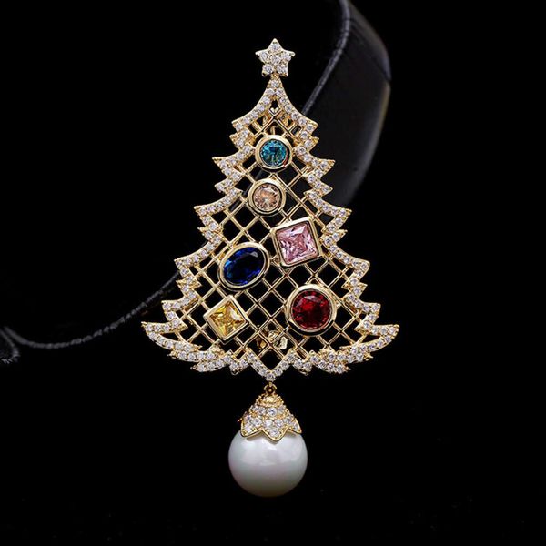 Nouvelle série de perles micro incrustées de Haoshi, accessoires de broche en pin pour arbre de noël à double usage, nouvelle collection automne et hiver