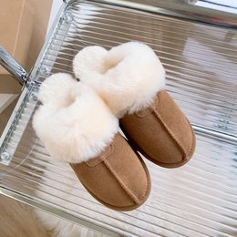 Herfst en winter nieuwe katoenen damesschoenen 1200g dikke imitatiewol eenvoudige mode warme pantoffels antislipzool