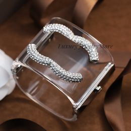 Otoño e invierno Nuevo Xiaomi Pearl Water Diamond Acrílico transparente Lujo para mujer Pulsera de vanguardia única europea y americana de alta calidad