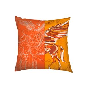 Herfst en winter Scandinavisch oranje Ins-stijl kussensloop Moderne minimalistische slaapkamer Sierkussensloop Autokussen Rugleuning