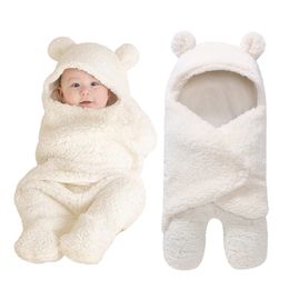 Automne et hiver 2019 nouveau-né bébé garçons filles mignon coton peluche couverture de réception enveloppe de couchage emmaillotage