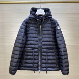 Veste courte en duvet pour femme, coupe cintrée, Parka chaude à capuche de styliste, avec poches, automne et hiver