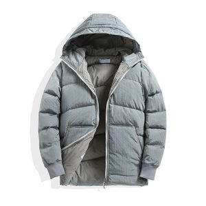 Automne et hiver qualité supérieure capuche noire Parkas pour hommes manteau épaissi en duvet de canard blanc loisirs vêtements d'extérieur logo brodé