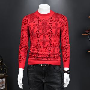 Otoño e invierno, prendas de punto engrosadas, blusa para hombres y mujeres, medio cuello alto, suéter jacquard, cuerpo delgado, jersey cálido, camisa base S-4XL