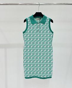 Robe de femme sans manches carrés couche carré robe tricotée minimaliste Rétro 514