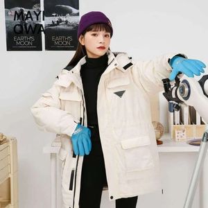 Veste longue à capuche pour femme, manteau épais imperméable, vêtements d'alpinisme, automne et hiver.CC