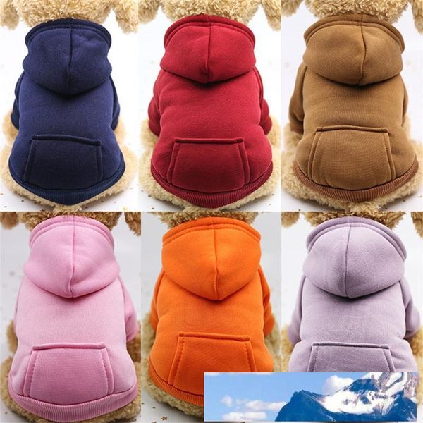 Otoño e invierno Perros Suéter de bolsillo Multi Color Espesar Deportes Gato Sudaderas con capucha Ropa Dos pies Mascota Ropa para perros Moda Venta caliente6 5ml E1