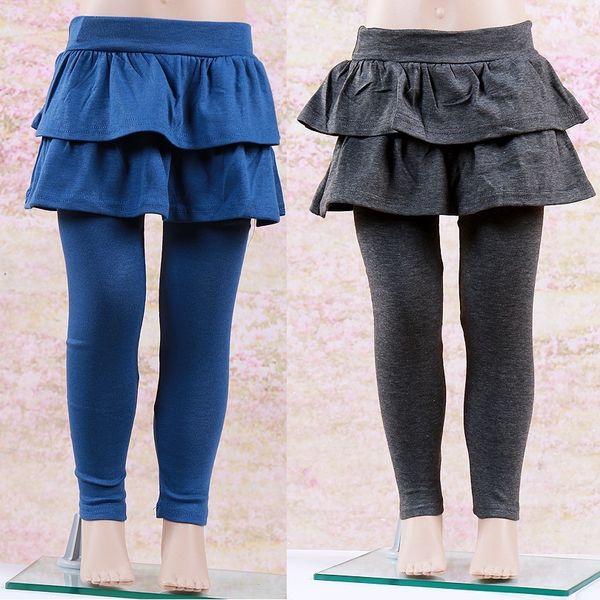 Automne Bébé Filles Pantskirt Enfants Divisé Jupe Vêtements Coton Fille Leggings Enfants Jupe Pantalon Long Pantalon 3-8 Année Bas 210413