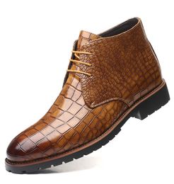 Autumn Basic Boots Chaussures d'hiver Men Odile Patter Cuir Chaussures formelles Fashion Hale