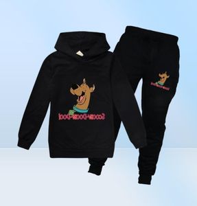 Conjunto de ropa de niño de otoño niños de manga larga Niños de deportes informales Scooby Doo Boutique Kids Clothing Nitdler Outfits Girl Camisetas 20112783644435