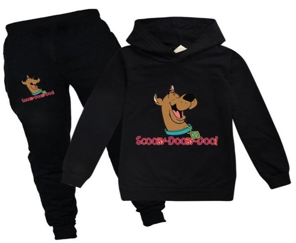 Conjunto de ropa de niño de otoño niños de manga larga Niños de deportes informales Scooby Doo Boutique Kids Clothing Nitdler Outfits Girl Camisetas 2011271038245