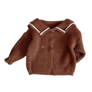Automne garçons et filles pull manteau bébé tricoté cardigan enfant fille vêtements d'hiver cardigan 210702