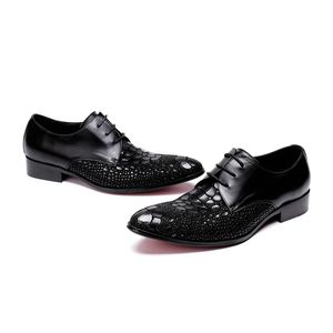 Automne British Style and Winter Office Original grande taille pointu pointu oxfords mode masculin cuir brog chaussures fb