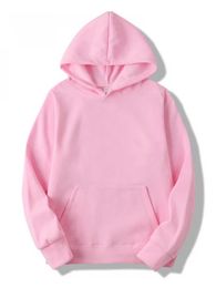 Automne décontracté basique femmes couleur unie lâche sweat à capuche survêtement sweat hiver poches avant grande taille hauts pullover 231226