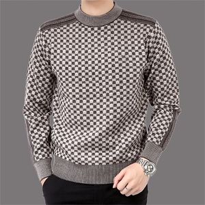 Automne Casual Mens Pull Laine Splice Slim Fit Tricots Hommes Pulls Pulls Hommes Cachemire Veste 201221