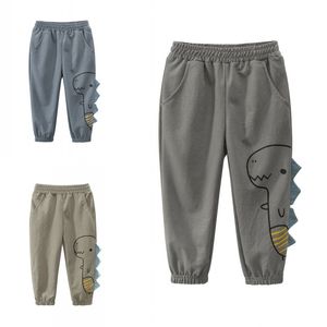 Herfst catton broek 2-7 jaar jongens casual sport peuter boy broek kinderen kinderen dunne broek dinosaurus joggingbroek bodem 20220905 e3