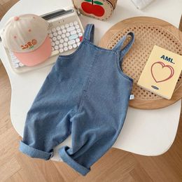 Salopette en Denim pour enfants de 0 à 5 ans, combinaison ample en coton avec bretelles en coton pour bébés garçons et filles, 240108
