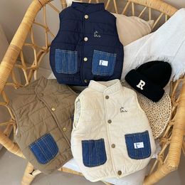 Chaleco grueso cálido de otoño para niños, chaleco de algodón para bebés, abrigo para niños, ropa para niños, chaquetas de marca para niños y niñas, chaleco