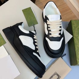 Herfst Paar Jurk Schoenen Luxe Designer Klassiek In elkaar grijpende Dubbele Letter Afdrukken Dikke Zool Sneakers Reliëfzool Anti Slides Verhoogde Merk Casual Schoen