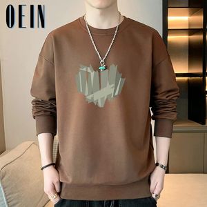 Herfst Crewneck Sweatshirts Mannen Hart Grafische Drop Schouder Casual Kleding Losse Koreaanse Mode Streetwear Mannelijke Harajuku Hoodie 240109