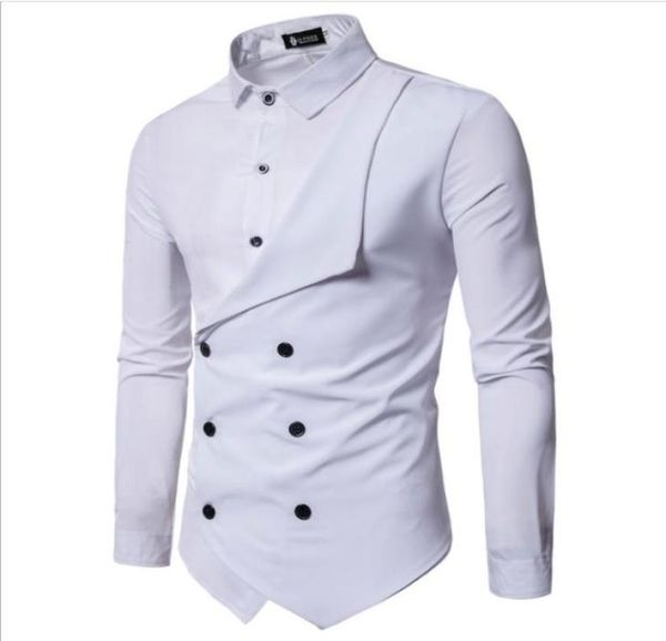 Corte de otoño Camisas de hombre de umbral doble Camisas Camisa Masculina Men casual Camisas6987244