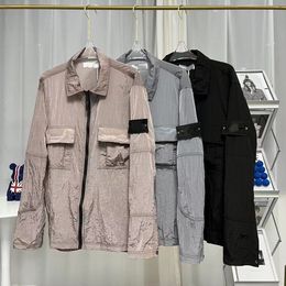 Otoño Diseñador Chaquetas para hombre Primavera CP Abrigo Moda Sudaderas con capucha Hombres Deportes Prendas de abrigo Ropa Casual Abrigos con cremallera Hombre motorista Puentes Carta de moda Manga larga r2