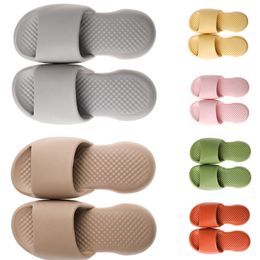 Herfstontwerper slippers schoenen en zomer ademende coole antiskid soepel gele kaki oranje groene hotels stranden andere plaatsen slippers 59