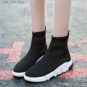 Herfstjurk nieuwe lente sneakers dames klassiekers stijl vrouw mode casual loafers dames sokken schoenen student run traine 3fa9