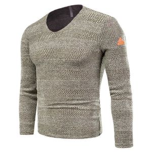 Automne Mode Hommes Chandails Casual Manches Longues Col V Pull Mâle Chaud Slim Jumper Pull Tricoté Top Plus Taille M-6X Y0907