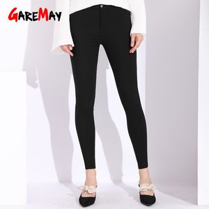 Automne mode femmes pantalons taille haute décontracté coton maigre élastique femme pantalon Stretch crayon pantalon 210428